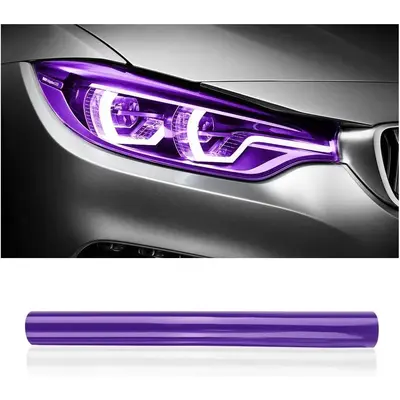 12x48 Inch Car Headlight Tint Film,Multifunctional Fog Light/Taillight Tint Film,Stretchable+Cuttable Vinyl Wrap Protector,No...