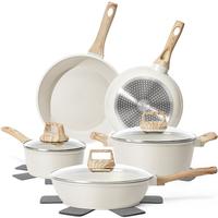 [New] SODAY 12pcs POTS and Pans Set,NonStick Granite Cookware Set Induction Cookware, Non-Toxic Healthy Non-Stick Kitchen Coo...