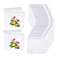 weekly Pill Pouch Bags Zippered Pouch Set Reusable Baggies Clear Plastic Self Sealing Travel Medicine Organizer Storage Pouch...
