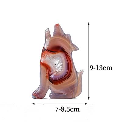Natural Agate Geode Carved Healing Figurines