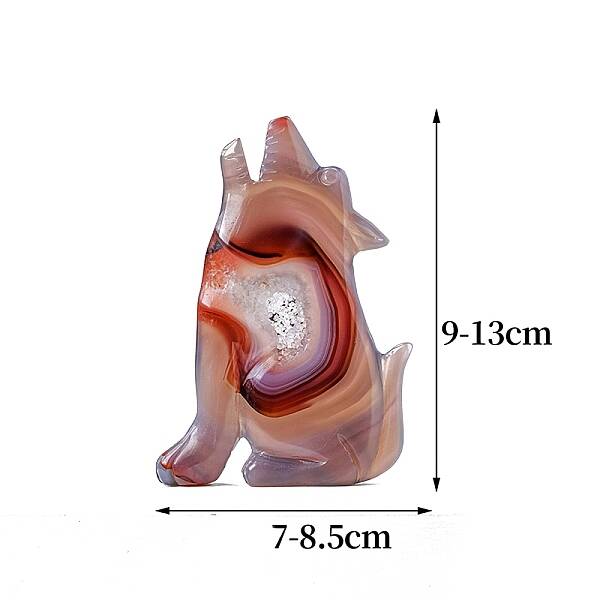 Natural Agate Geode Carved Healing Figurines