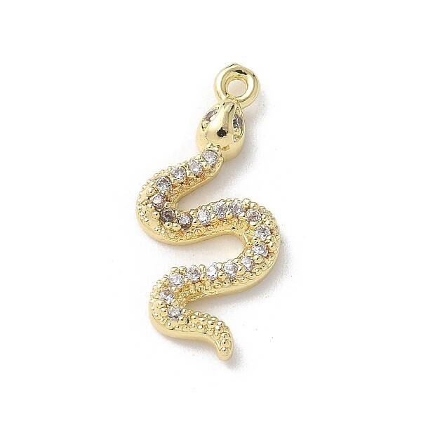 Brass Micro Pave Clear Cubic Zirconia Pendants