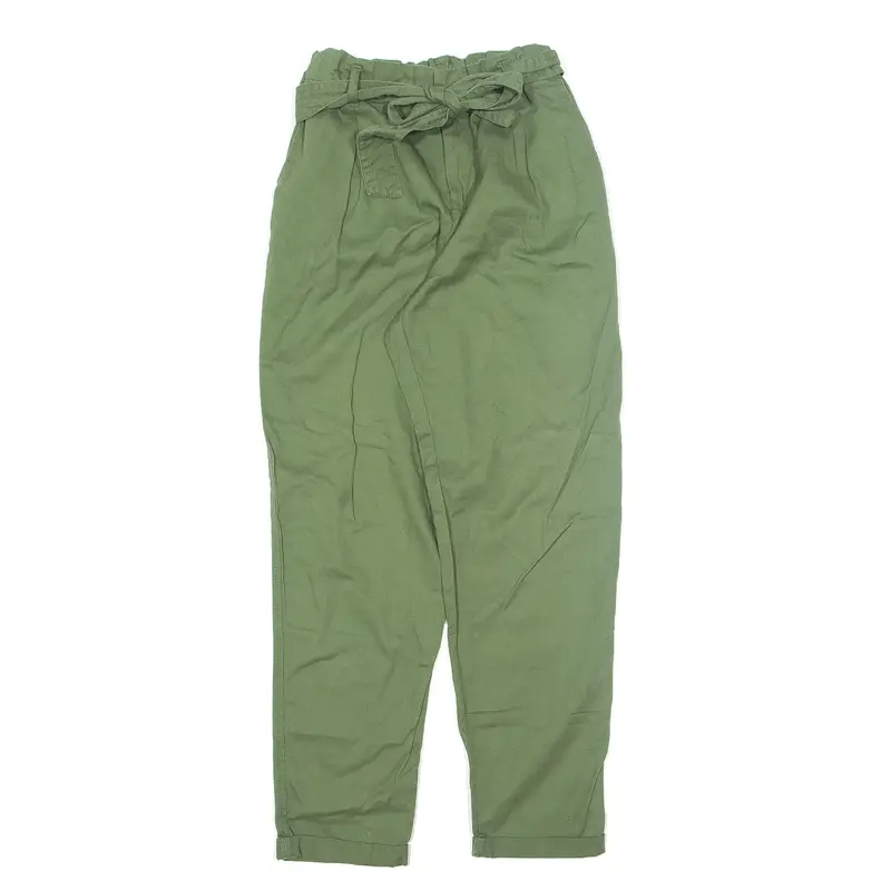 POLO RALPH LAUREN Canvas Trousers Green Regular Straight Girls W24 L25