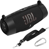 TapNTech for JBL Charge 5 Wireless Bluetooth Speaker Case Soft Silicone Cover Skin With Strap Carabiner Speaker Bag