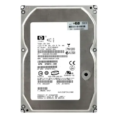 462587R-001 HP 72GB 3Gb/s SAS 15000 3.5-inch Hard Drive