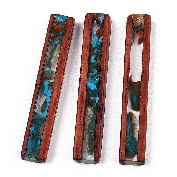 Transparent Resin & Wood Pendants