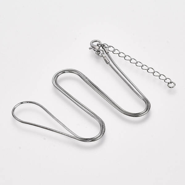 Brass Square Snake Chain Necklaces