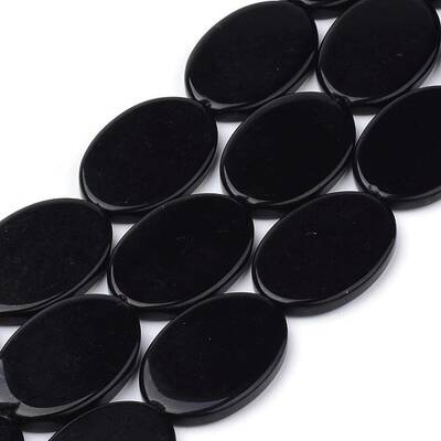 Synthetic Black Stone Beads Strands