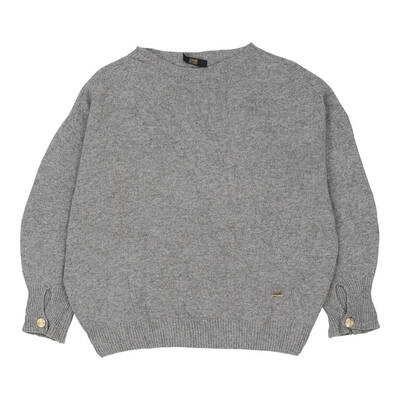 Cavalli Class Jumper - Large Grey Viscose Blend