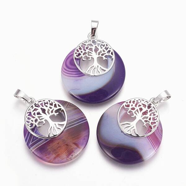 Natural Agate Pendants
