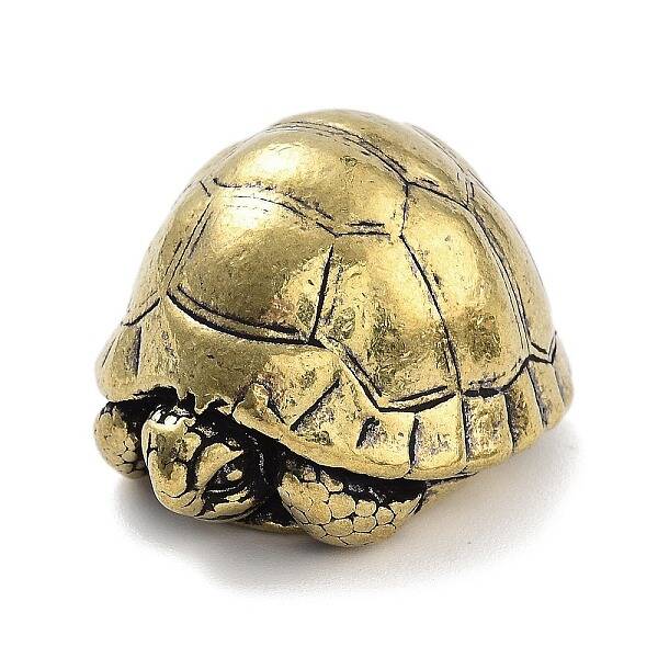 Brass Tortoise Figurines Statues for Home Desktop Feng Shui Ornament