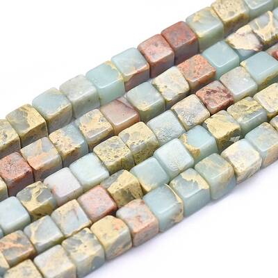 Natural Aqua Terra Jasper Beads Strands