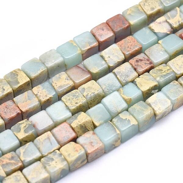 Natural Aqua Terra Jasper Beads Strands