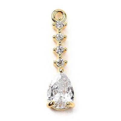 Brass Micro Pave Cubic Zirconia Pendants