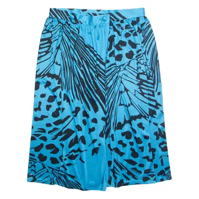 ARI Womens Wrap Skirt Blue Knee Length Crazy Pattern UK 18