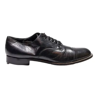 STACY ADAMS Brogue Shoes Black Leather Mens UK 10
