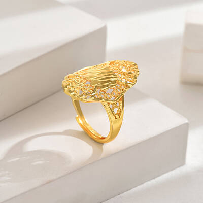 European Style Wheat Lucky Adjustable Cuff Ring
