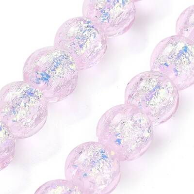 Handmade Foil Lampwork Beads Strands
