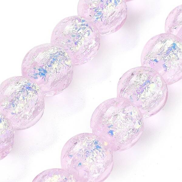 Handmade Foil Lampwork Beads Strands