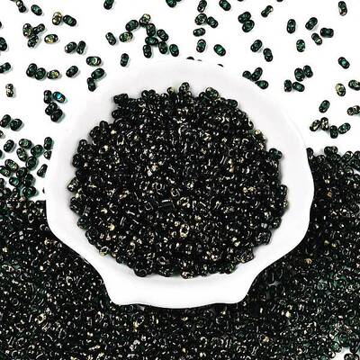 Picasso Spray Painted Glass Seed Beads
