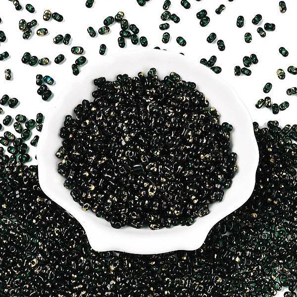 Picasso Spray Painted Glass Seed Beads