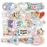 Kindness Themed Sticker, Multicolor Letter & Cartoon Design Waterproof Self Adhesive Decor Paper for Casing, Decor Stickers f...