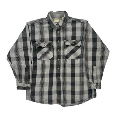 Fieldmaster Checked Flannel Shirt - XL Black Cotton