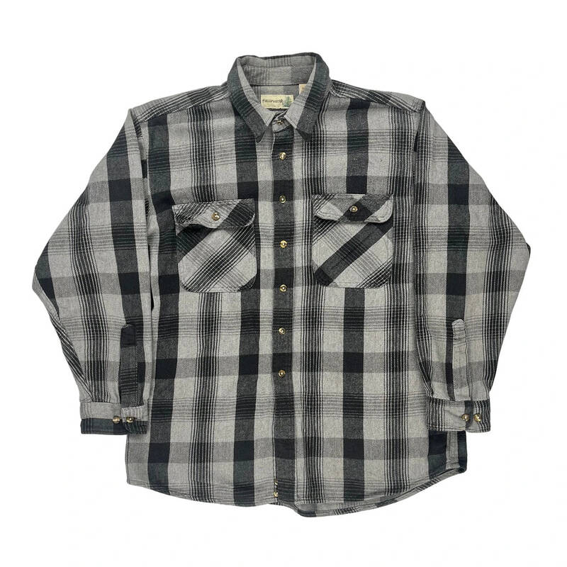 Fieldmaster Checked Flannel Shirt - XL Black Cotton