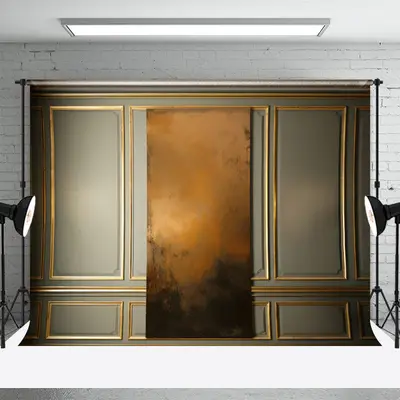Abstract Golden Gypsum Line Wall Photo Backdrop - Aperturee