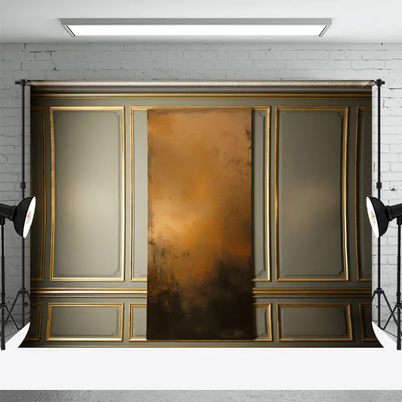 Abstract Golden Gypsum Line Wall Photo Backdrop - Aperturee