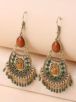 Vintage Boho Style Beaded Decor Dangle Earrings, Fashion Chic Accessories for Party, Daily Clothing Decor, Trendy All-match &...