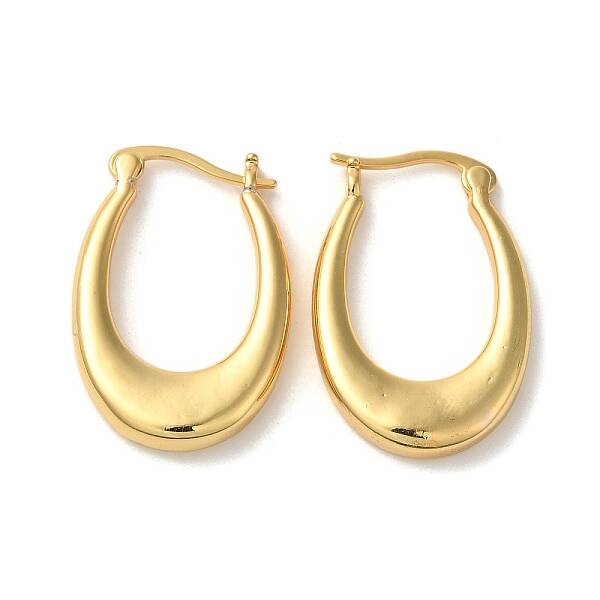 Rack Plating Brass Hoop Earrings