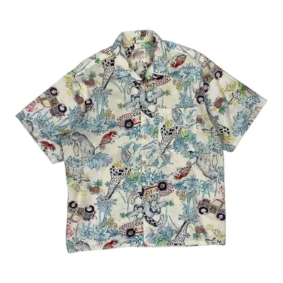 Bon Homme Graphic Hawaiian Shirt - Large Multicoloured Cotton