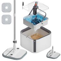 KZKR Upgrade Spin Mop and Bucket with Detachable inner bucket for Home, Kitchen, Bathroom, Bedroom, and Office Cleaning Porta...