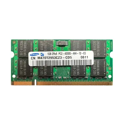 Samsung M470T2953CZ3-CD5 | 1GB DDR2-533MHz PC2-4200 Non-ECC Unbuffered SODIMM CL4 2Rx8 1.8V 200-Pin Memory Module