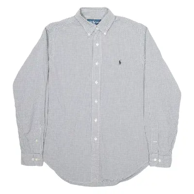 RALPH LAUREN Mens Shirt Black Check Long Sleeve M