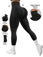 Women's Solid High Waist Sports Leggings, Sporty Comfy Breathable Tight Fit Skinny Pants for Yoga Gym Workout, Ladies Sportsw...