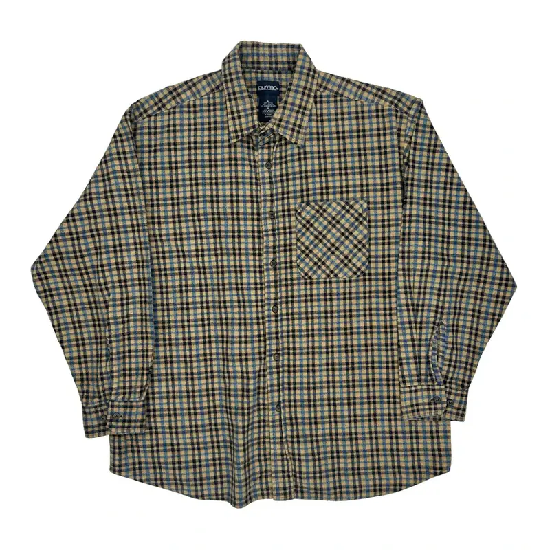 Puritan Checked Flannel Shirt - XL Multicoloured Cotton