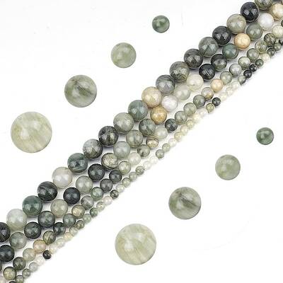 4 Strands 4 Styles Natural Green Rutilated Quartz Beads Strands