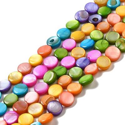 Dyed Natural Freshwater Shell Beads Strands