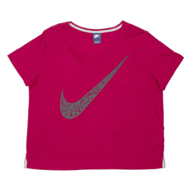 NIKE Womens T-Shirt Maroon L