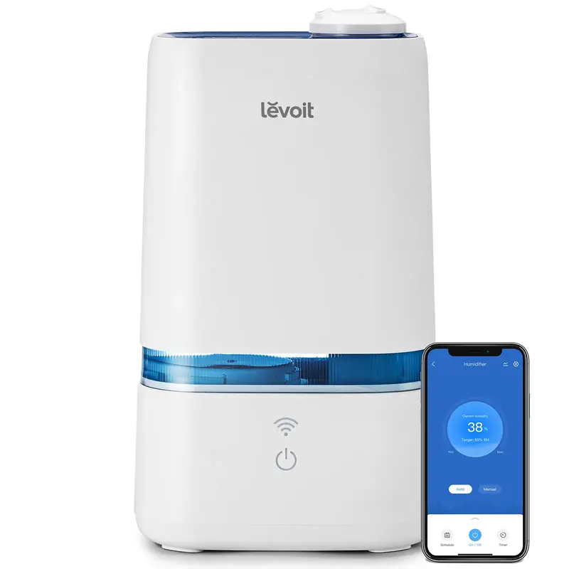 LEVOIT Classic 200S 4L Smart Cool Mist Humidifier for Home Bedroom with Essential Oils, for Baby & Plants, APP & Voice Contro...