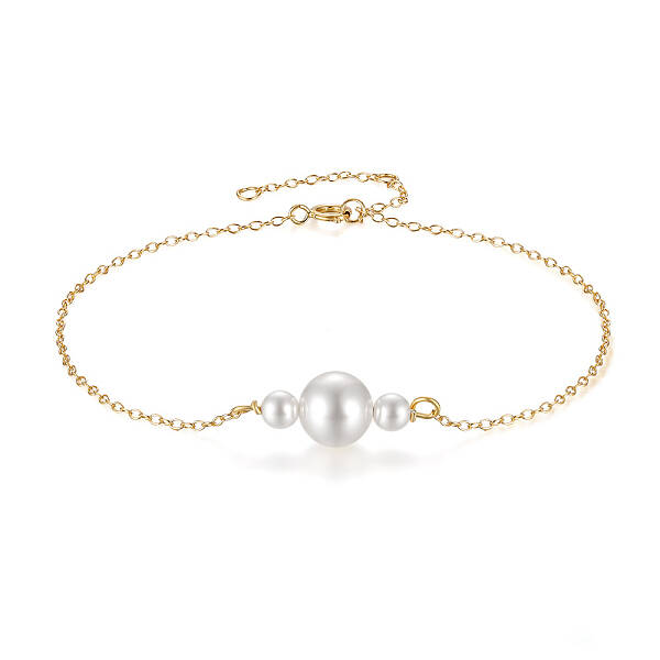 Vintage S925 Sterling Silver and Shell Pearl Bead Link Bracelets
