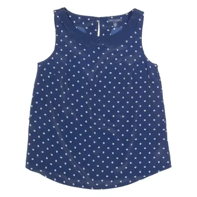 TOMMY HILFIGER Womens Printed Vest Blue Sleeveless Spotted M