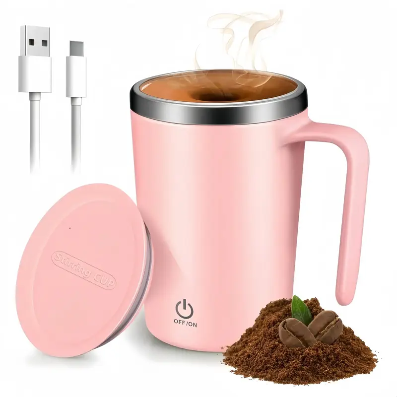 Automatic Magnetic Coffee Mug, USB Rechargeable Coffee Maker, Automatic Stirring Mug, Coffee Making Machine for Home Office