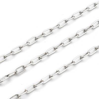 Non-Tarnish 304 Stainless Steel Paperclip Chains