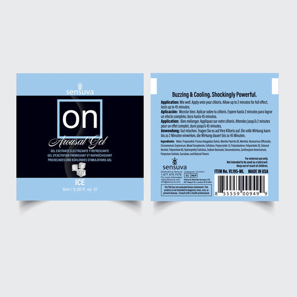 On Ice Arousal Gel 6ml Single-Use Packet