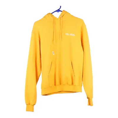 Champion Hoodie - Small Yellow Cotton Blend