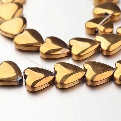 Electroplate Non-magnetic Synthetic Hematite Bead Strands