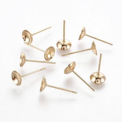 304 Stainless Steel Stud Earring Settings